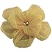 Girls Gold Sparkle Netted Flower Clippie