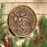 Whitehall French Bronze Pinecone Thermometer Clock - 01790 - B000V862XK