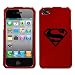 Search : APPLE IPHONE 4 4G BLACK SUPERMAN SYMBOL ON A RED HARD CASE COVER