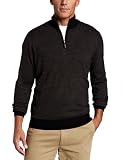 Geoffrey Beene Mens Cotton Stripe Zip Mock Sweater
