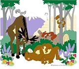 Moose on the Loose Paint by Number Wall Mural Moose on the Loose Paint by Number Wall Mural