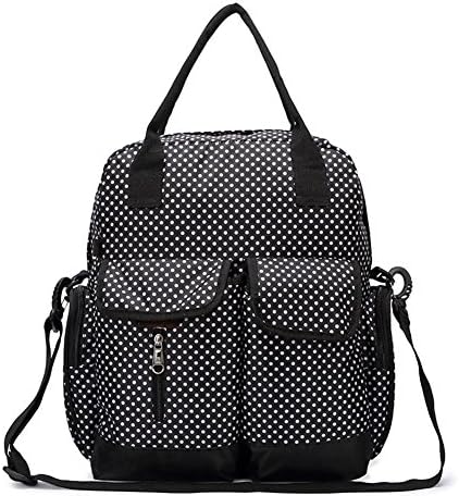 Lazababy Lightweight 3 Pieces Large Baby's Stuff Diaper Totes Backpack Mummy Bag (Black)