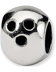 Reflection Beads Silver Bowling Ball Sports Bead