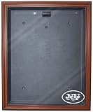 NFL New York Jets Cabinet Style Jersey Display - Brown with Museum Quality UV Upgrade