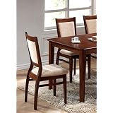 Set of 2 Contemporary Cherry Finish Dining Chairs