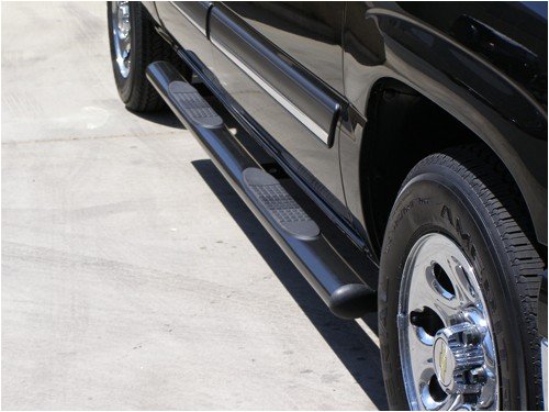 SteelCraft 4 Wide Oval Tube Side Step Nerf BarseCoat Black Powder CoatToyotaTacoma2005 to 2008AccessCab