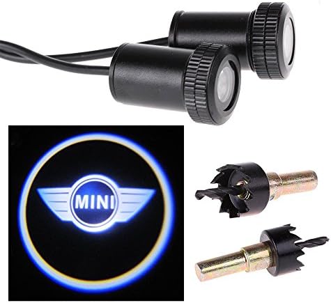 Greenyourlife Universal Car LED Projector Door Lamp Ghost Shadow Welcome Light Laser Emblem Logo Kit for Mini - 1 Pair