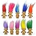 10PCS Mini Troll Dolls, PVC Vintage Trolls Lucky Doll Mini Action Figures 1.2
