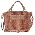 Candice LA45133BROWN Faux Leather Fur with Crocodile Winter Collection Design Women Handbag Shoulder Bag Tote Hobo Bag Crossbody Messenger SATCHEL'