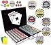 Sporting Goods : 1000 7-Denomination 11.5 Gram Clay Composite Gambling Poker Chip Chipset with Carrying Case and Gaming Accessories.