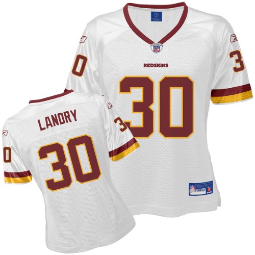 Reebok Washington Redskins LaRon Landry Women's Replica White Jersey Medium