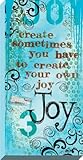 Oopsy daisy Studio Avo Joy Inspirational Stretched Canvas Wall Art by Deborah Mori, 18 by 36 Inches