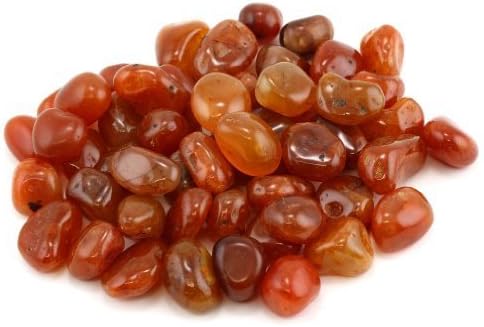 Crystal Allies Materials: 1/2lb Bulk Tumbled Carnelian Stones from Brazil - Small 1/4"-1/2" Polished Natural Crystals for Reiki Crystal Healing *Wholesale Lot*