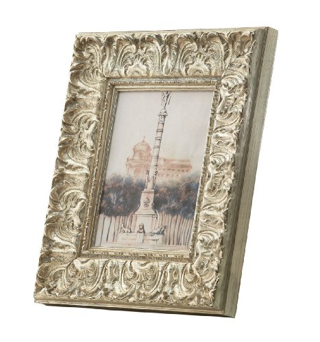 CBK Ltd Highly Carved Wood 8-Inch by 10-Inch Frame with Extra Wide Molding