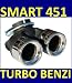 Produkt-Bild: Rundes Doppelendrohr 2 x 60 mm f&uuml;r SMART ForTwo Mod 451 ab 4/2007 TURBO Benziner 84PS