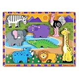 Melissa & Doug Deluxe Wooden Safari Chunky Puzzle