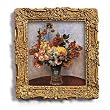 Fleurs dans un Vase - Gold Frame Magnet with pop-out easel (2-3/4" x 2-1/2")