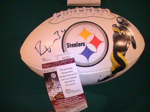Rashard Mendenhall Signed Autographed Pittsburgh Steelers Football Jsa Coa + Hologram w/ Football Case
