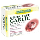 Natures Bounty Garlic Tablets, Odor Free, Coated, 100 Tablets (Pack of 3)