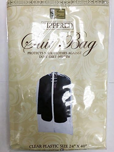 Zippered Clear Suit / Garment Clothes Cover 24" X 40" (1)