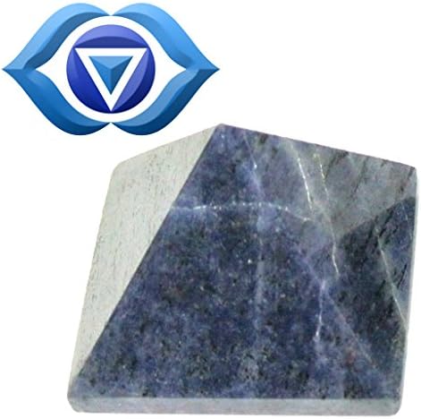 BIGGEST CHAKRA STONE PYRAMID - Natural Healing Crystal: 40mm (2") up to 75mm (3") - Blue Aventurine