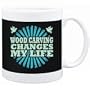 Mug Black " Wood Carving changes my life " Hobbies
