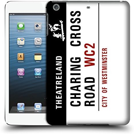 Official London Street Signs Charing Cross Road Black Theatreland Hard Back Case for Apple iPad mini 1 / 2 / 3