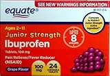 Equate Junior Strength Ibuprofen Compare to Motrin Junior Strength 100 mg 24 tablets