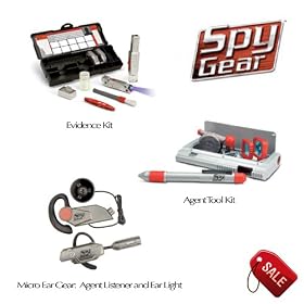 Spy Gear Special Intelligence Bundle – Set of 3 Spy Toys: Evidence Kit, Agent Tool Kit and Micro Ear Gear: Agent Listener & Ear Light – Includes Exclusive Discount Card Good Towards Future Spy Gear Purchases – Wild Planet Toys thumbnail