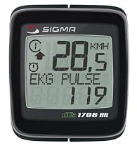 SIGMA BC1706HR DTS Wireless Bicycle Speedometer with Heart Rate Monitor