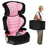 Britax E9LA8H7KIT1 Parkway SG - Belt Positioning Booster Seat travel system with a car seat Travel Bag - Pink Sky
