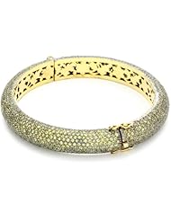 Shery Shabani "Red Carpet" Yellow Sapphire Gold and Silver Bangle Bracelet