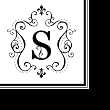 Monogram Elegant Initial Luncheon Napkin - S Monogram Elegant Initial Luncheon Napkin - S