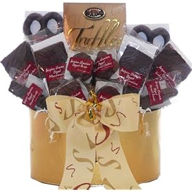 Chocolate Fantasy Spa Bath and Body Gift Basket with Chocolate Truffles