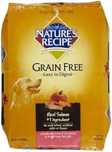 Nature's Recipe Grain Free Easy to Digest Salmon, Sweet Potato & Pumpkin Recipe Dry Dog Food, 24-Pound
