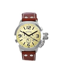 TW Steel Men's TW5 Canteen Brown Leather Cream Dial Watch