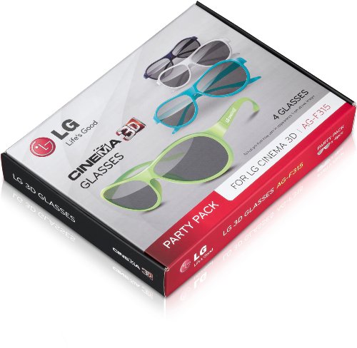 LG AG-F315 3D Party Pack mit 4 Cinema 3D Brillen f&uuml;r LG 3D Cinema TV