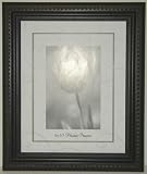 Set of 2 - 1.375 Wide Ornate Beaded Black 8x10 Wood Frames, Glass