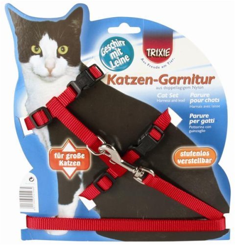 Katzen-Garnitur mit Leine für große Katzen