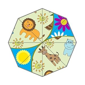 Cute Cartoon Animal Custom Auto Foldable Umbrella