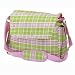 Diaper Bag with XL Changing Pad - Pink Plaid Pattern by Room It Up