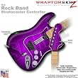 Colorburst Purple WraptorSkinz Skin fits Rock Band Stratocaster Guitar for Nintendo Wii, XBOX 360, PS2 & PS3 (GUITAR NOT INCLUDED)