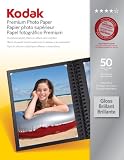 Kodak Glossy Premium Photo Paper, 8.5 x 11 Inches, 50 Sheets per Pack (8360513)