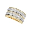14K Two Tone Gold 1 1/2 ct. Diamond Bridal Anniversary Band