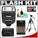 Canon 220ex Speedlite Flash + 4 Batteries & Charger + Tripod + Case For Canon Rebel Xs, Xsi, Xt, Xti, Eos 1d, 5d, 20d, 30d & 40d Eos Digital Slr Cameras