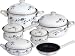 Magefesa Blue Garland Enamel On Steel 11 Piece, Cookware Set