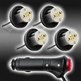 4pc 4watt High Power LED Emergency Strobe Flash Light Kit 20 Flash Modes with Memory... by XKGLOW