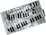 White and Black Keyboard Piano Skinny Satin Neck Tie in Poly Gift Bag~ Great necktie for musicians or music teacher