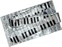 White and Black Keyboard Piano Skinny Satin Neck Tie in Poly Gift Bag~ Great necktie for musicians or music teacher
