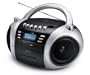 jWIN JXCD573BLK Portable MP3/CD Boombox with AM/FM Radio, Cassette Player and USB/SD/MMC (Black)